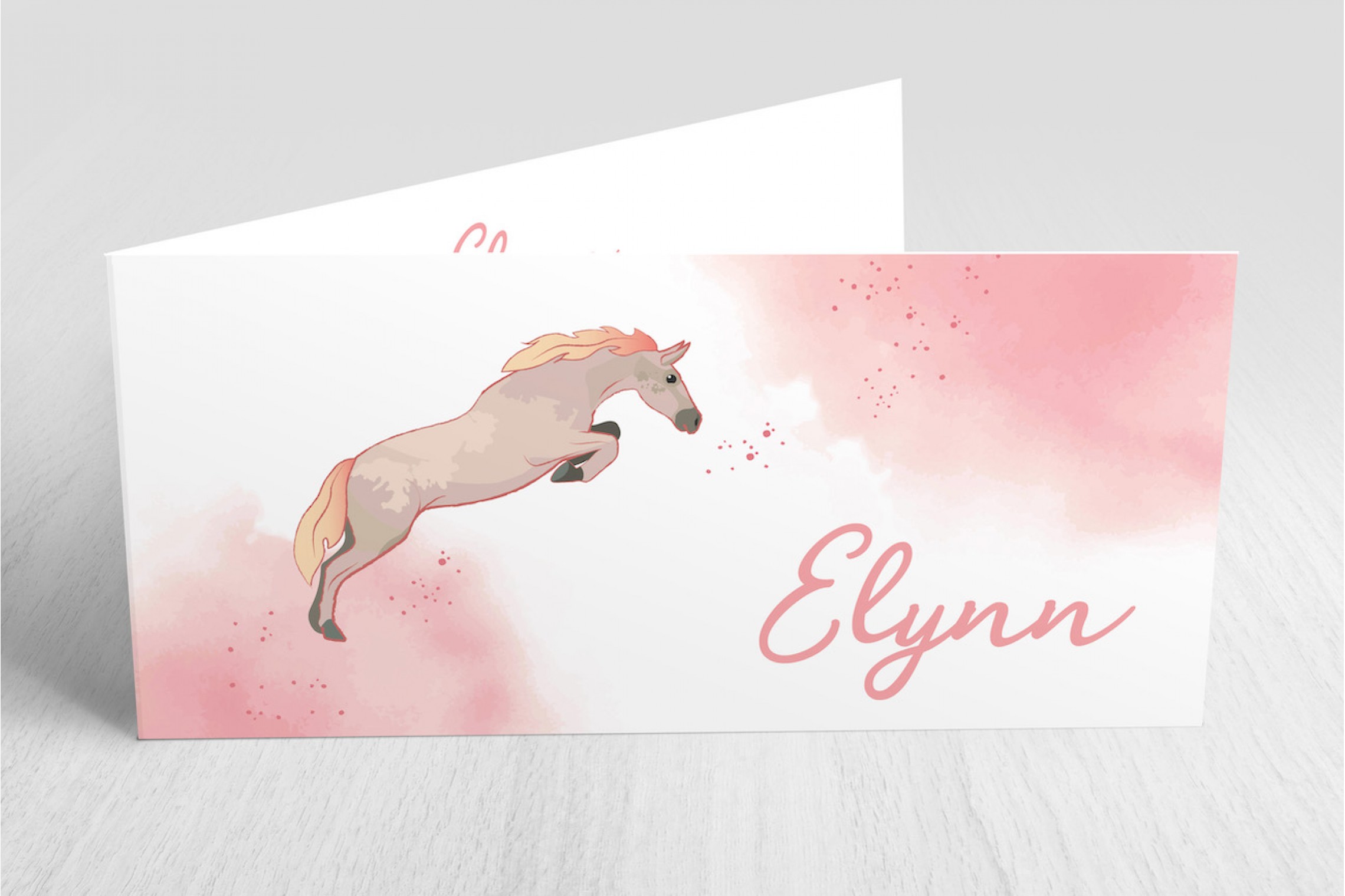 Paard met aquarel